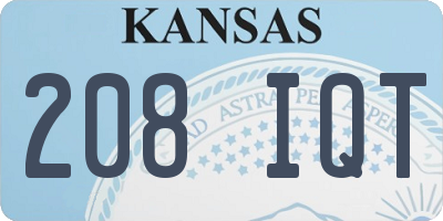 KS license plate 208IQT
