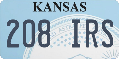 KS license plate 208IRS