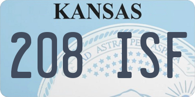 KS license plate 208ISF