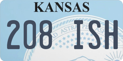KS license plate 208ISH