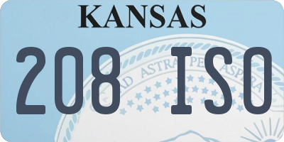 KS license plate 208ISO