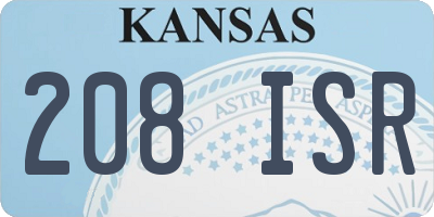 KS license plate 208ISR