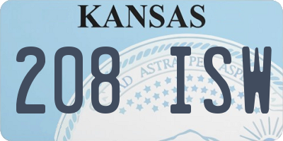 KS license plate 208ISW