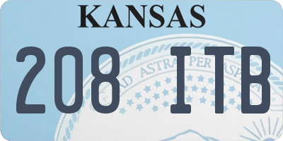 KS license plate 208ITB