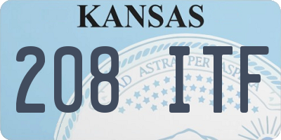 KS license plate 208ITF