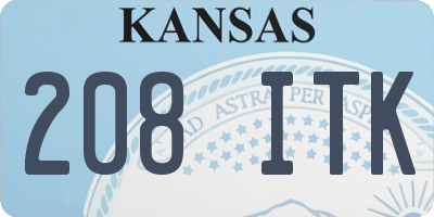 KS license plate 208ITK