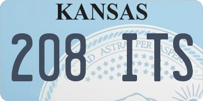 KS license plate 208ITS