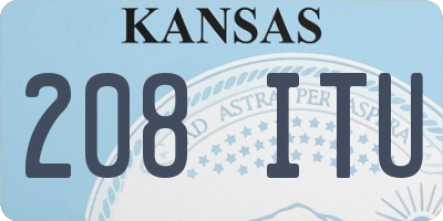 KS license plate 208ITU