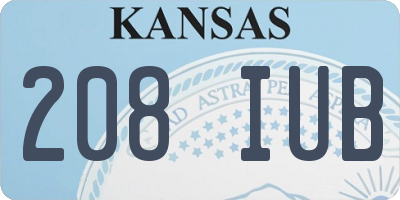 KS license plate 208IUB