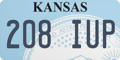 KS license plate 208IUP