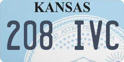 KS license plate 208IVC