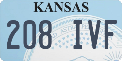 KS license plate 208IVF