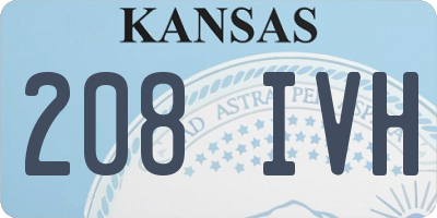 KS license plate 208IVH