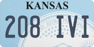 KS license plate 208IVI