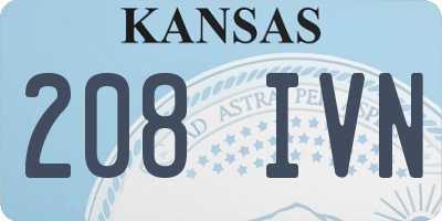 KS license plate 208IVN