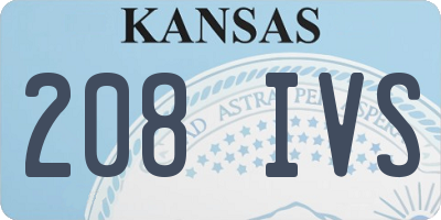 KS license plate 208IVS