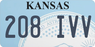 KS license plate 208IVV