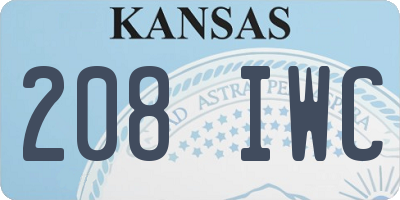 KS license plate 208IWC