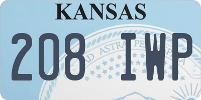 KS license plate 208IWP