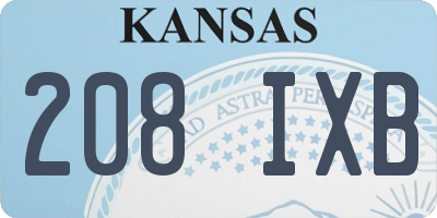 KS license plate 208IXB