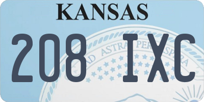 KS license plate 208IXC