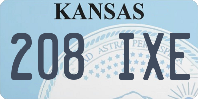 KS license plate 208IXE