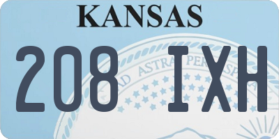 KS license plate 208IXH