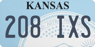 KS license plate 208IXS