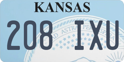 KS license plate 208IXU