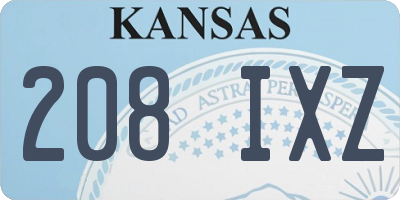 KS license plate 208IXZ