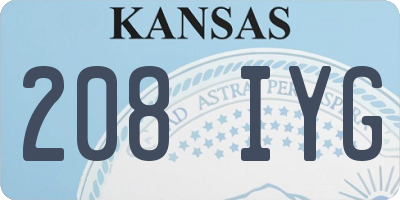 KS license plate 208IYG