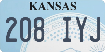 KS license plate 208IYJ