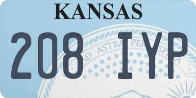 KS license plate 208IYP
