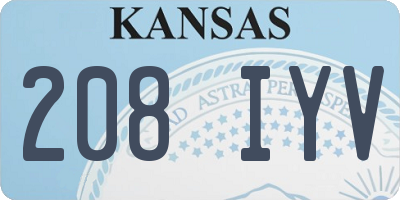 KS license plate 208IYV