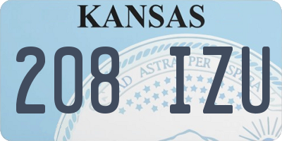 KS license plate 208IZU