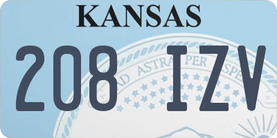 KS license plate 208IZV