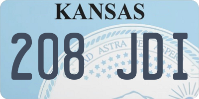 KS license plate 208JDI