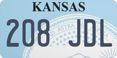 KS license plate 208JDL