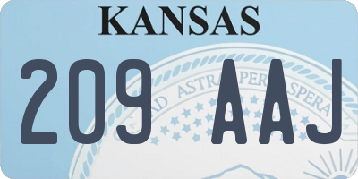 KS license plate 209AAJ