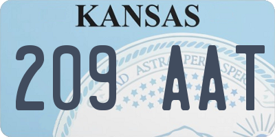 KS license plate 209AAT
