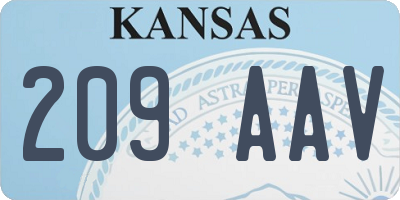 KS license plate 209AAV