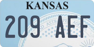 KS license plate 209AEF