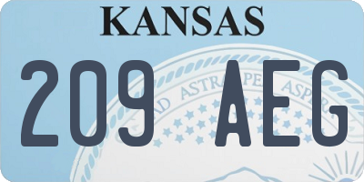 KS license plate 209AEG