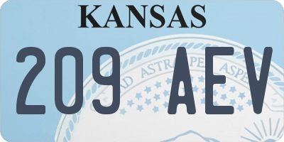 KS license plate 209AEV