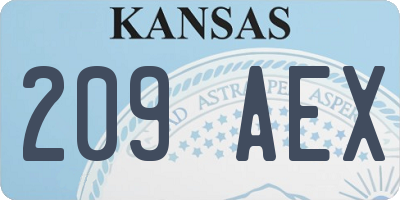 KS license plate 209AEX