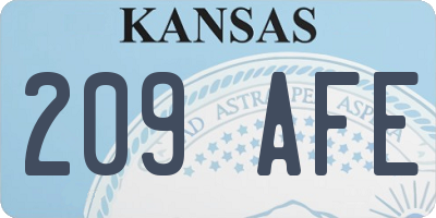 KS license plate 209AFE