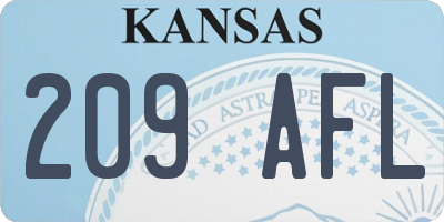 KS license plate 209AFL