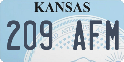 KS license plate 209AFM