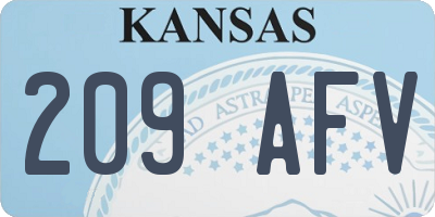 KS license plate 209AFV