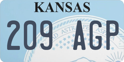 KS license plate 209AGP